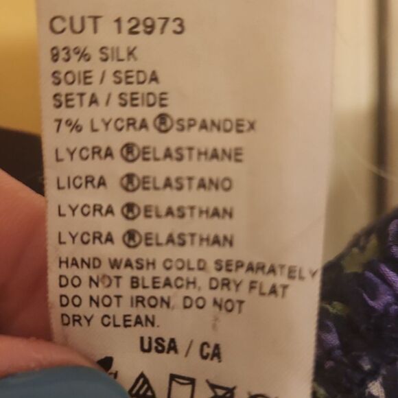 St. John Swim Green & Purple Multiprint Coverup Dress Size M - Picture 5 of 13